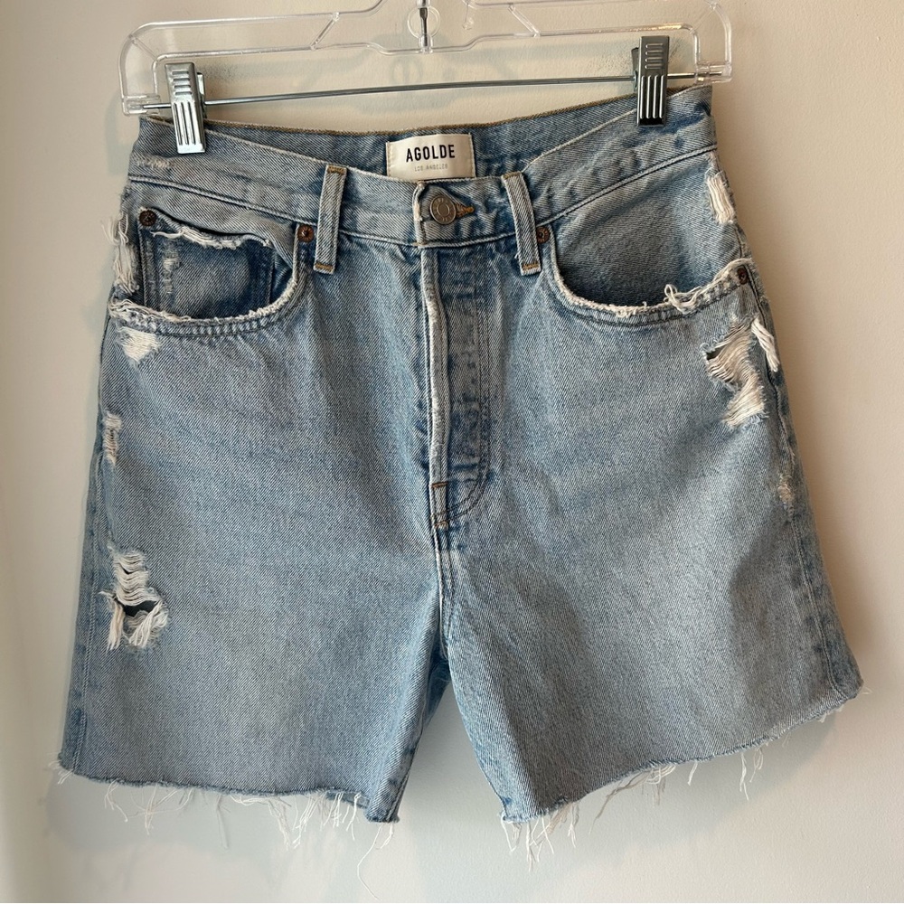 Agolde Ira Mid Rise Loose Shorts Size 25 - Picture 3 of 15